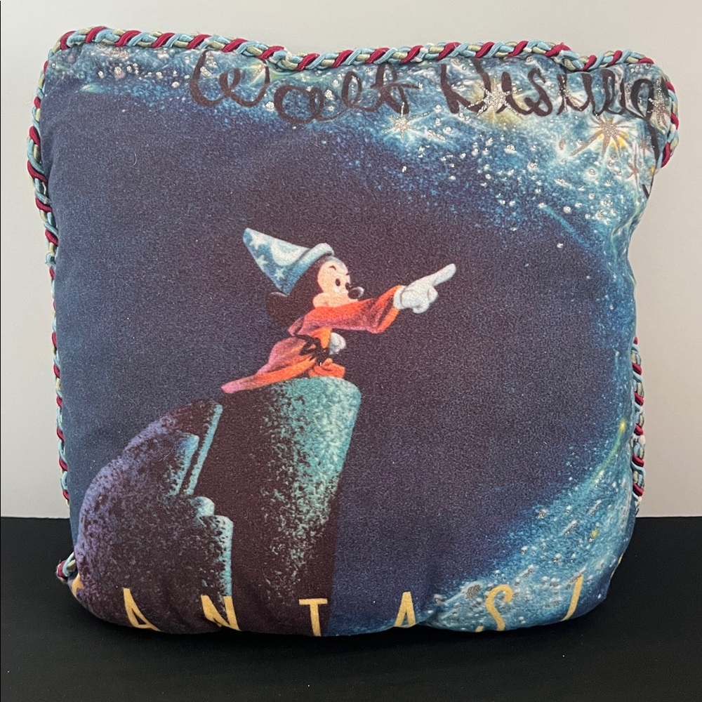 Disney Fantasia Mickey Mouse Accent Pillow - Blue and Red